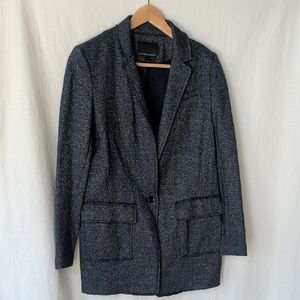 Banana Republic Navy Wool Blend Pea Coat